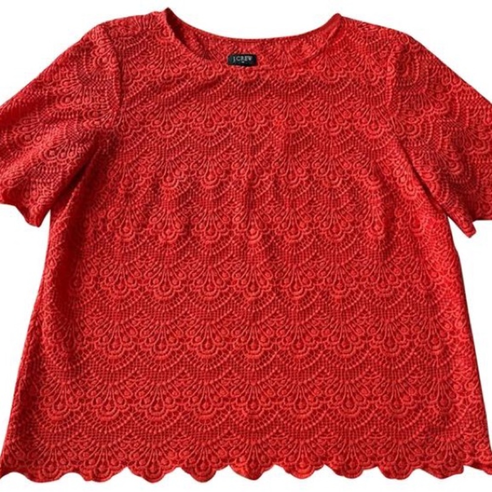 Red Scalloped Broadway & Broome Top